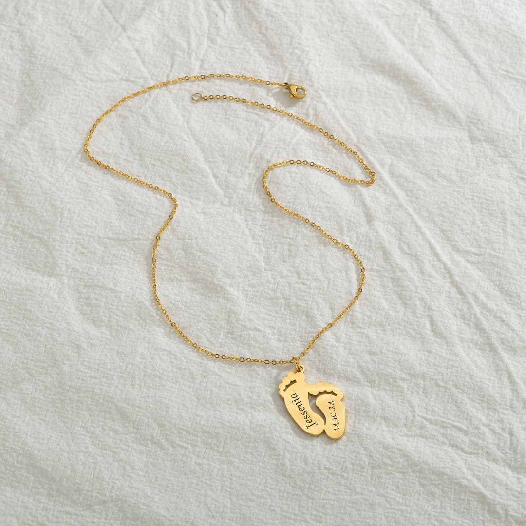 Collar Personalizado Pies Eternos OFERTA 2X1
