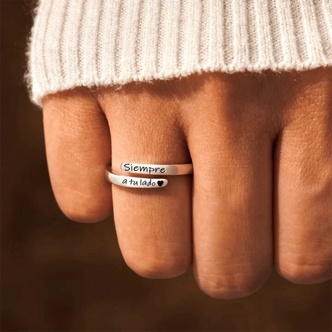 Anillo "Siempre a tu Lado" + Tarjeta con dedicatoria - Oferta 2x1