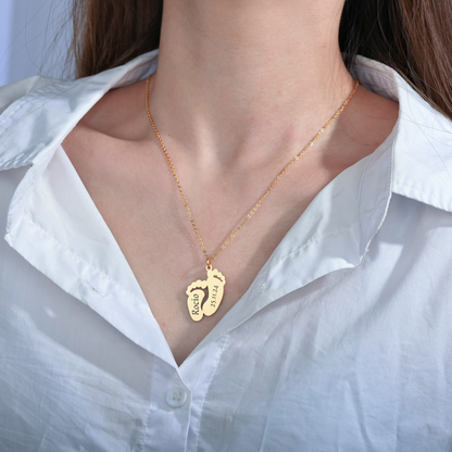Collar Personalizado Pies Eternos OFERTA 2X1