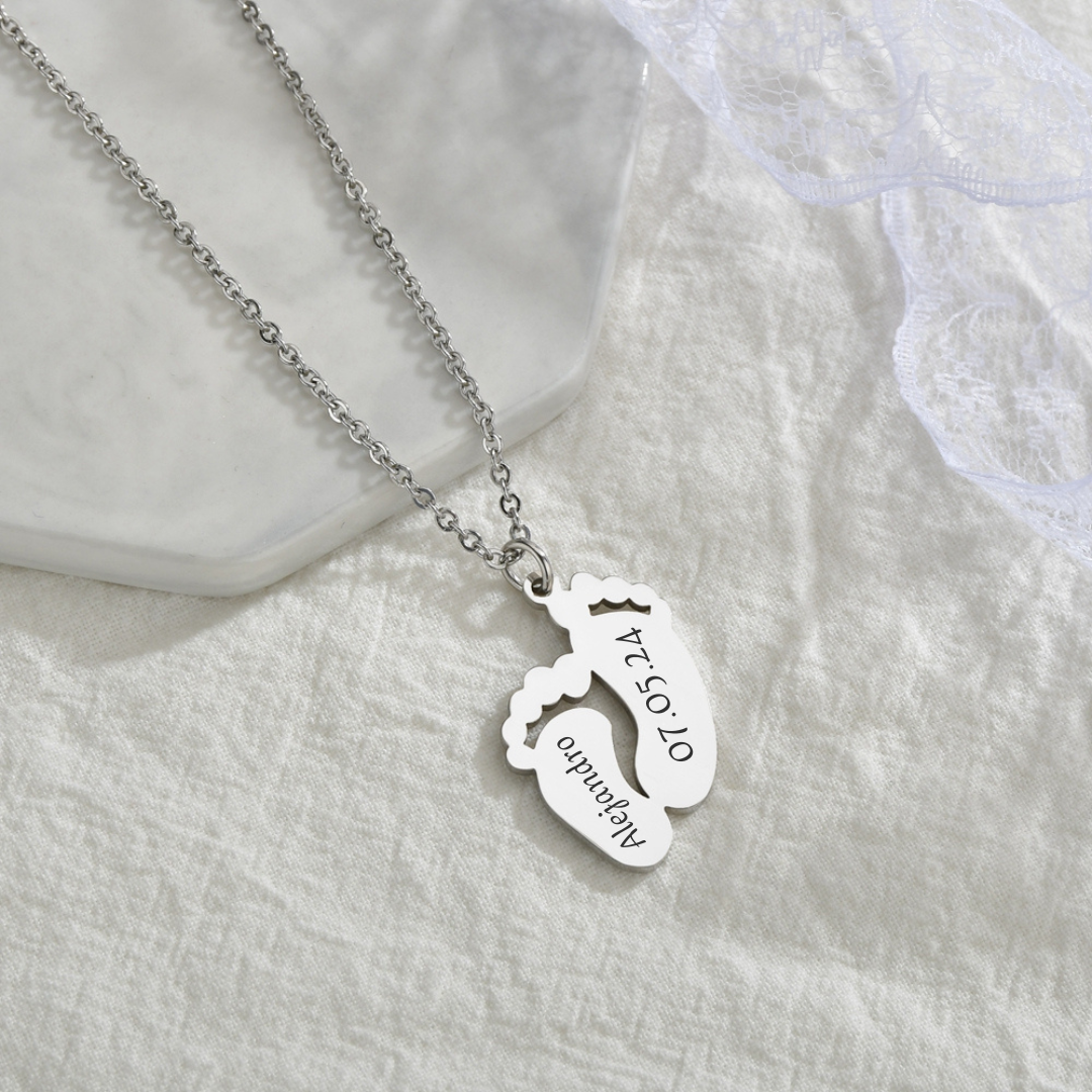 Collar Personalizado Pies Eternos OFERTA 2X1