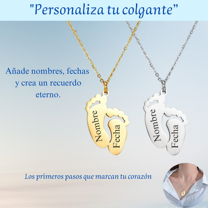 Collar Personalizado Pies Eternos OFERTA 2X1