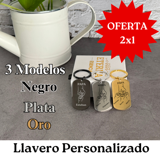 Llavero personalizado Puño Familiar OFERTA 2X1